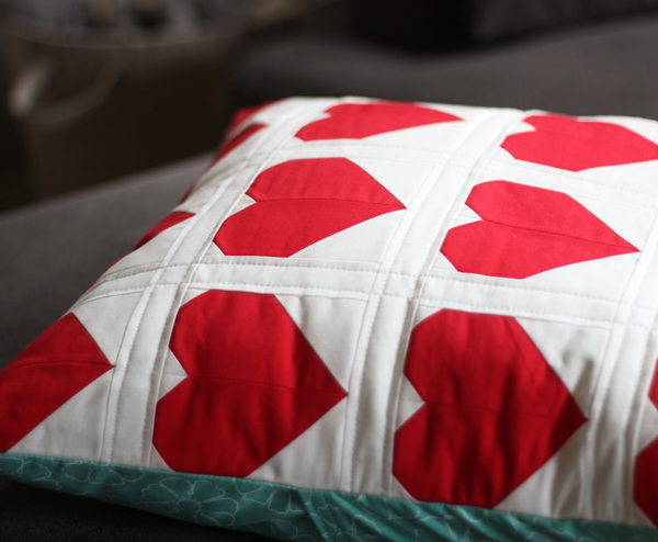 Red Heart Pillow, Cluck Cluck Sew