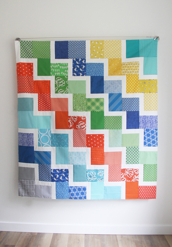 Scrappy Ziggy Baby Quilt and Pattern