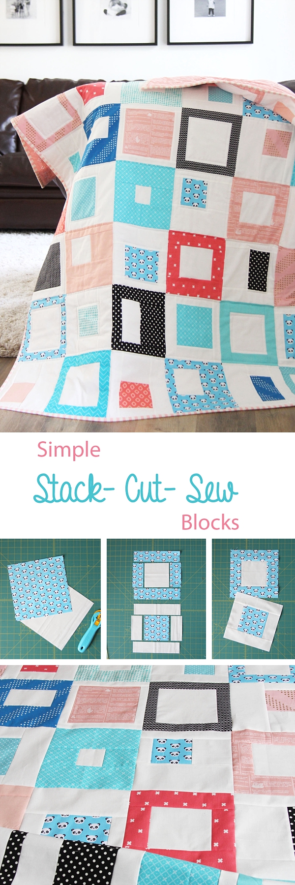 Stack, Cut, and Sew Block Square Sizes