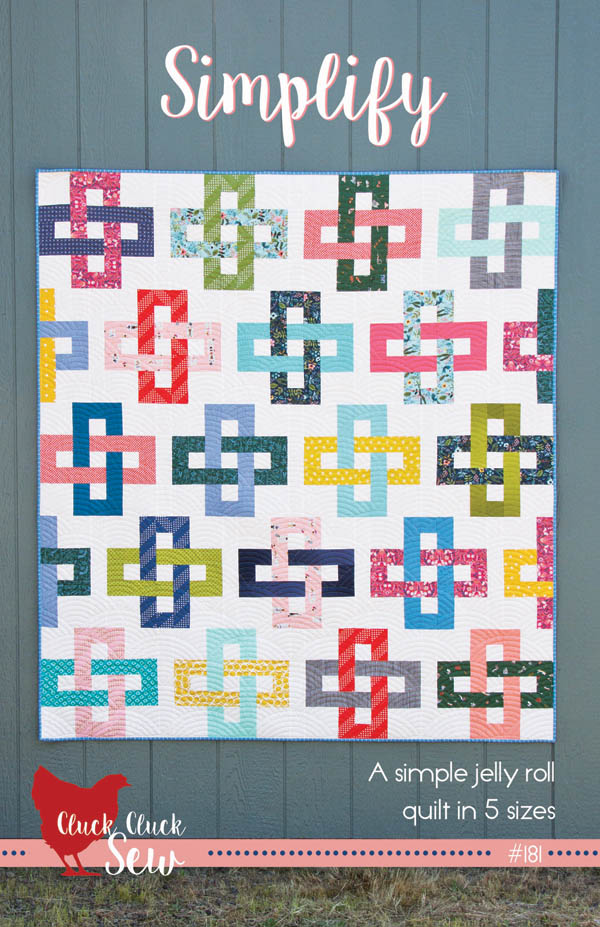Simplify Quilt Pattern, Jelly roll pattern in 5 sizes