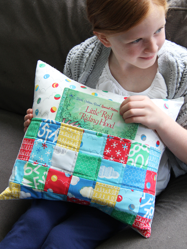 Scrappy Reader Pillow from book Growing Up Modern