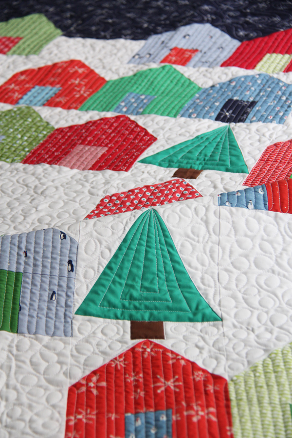 Suburbs Christmas Quilt with a Free Tree Block add on