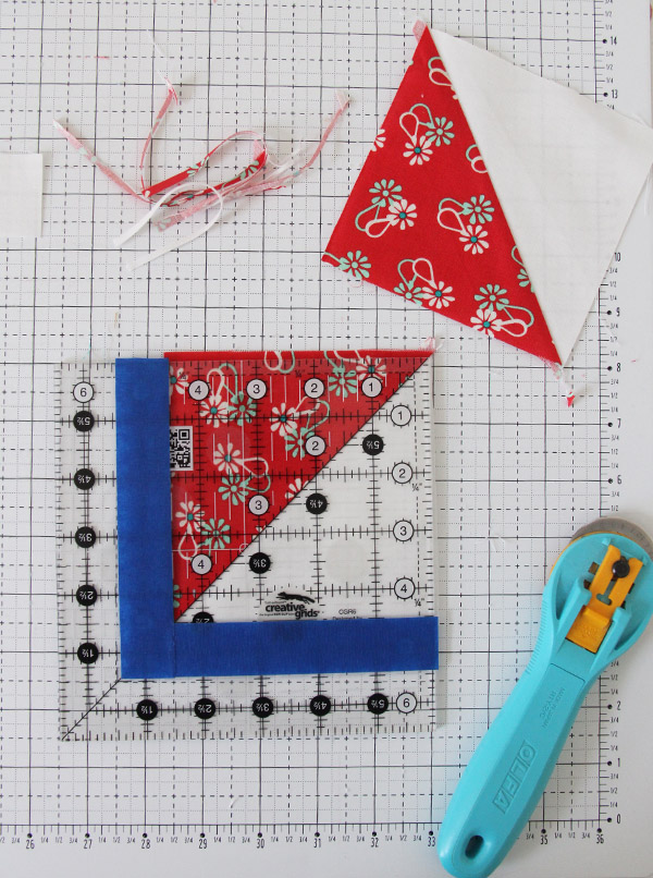 Add painters tape to your quilting ruler