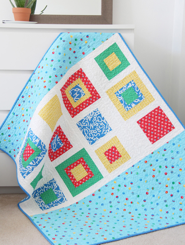 Hop Skip, a simple fat quarter baby quilt pattern