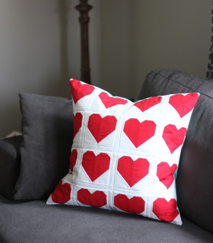 Red Heart Pillow, Cluck Cluck Sew