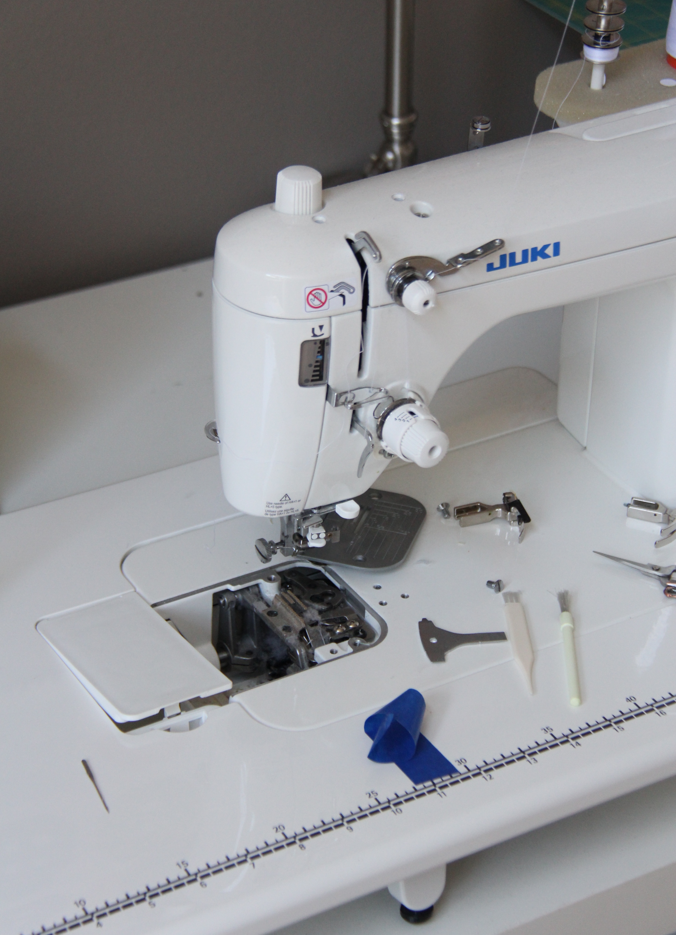 Cleaning a sewing machine