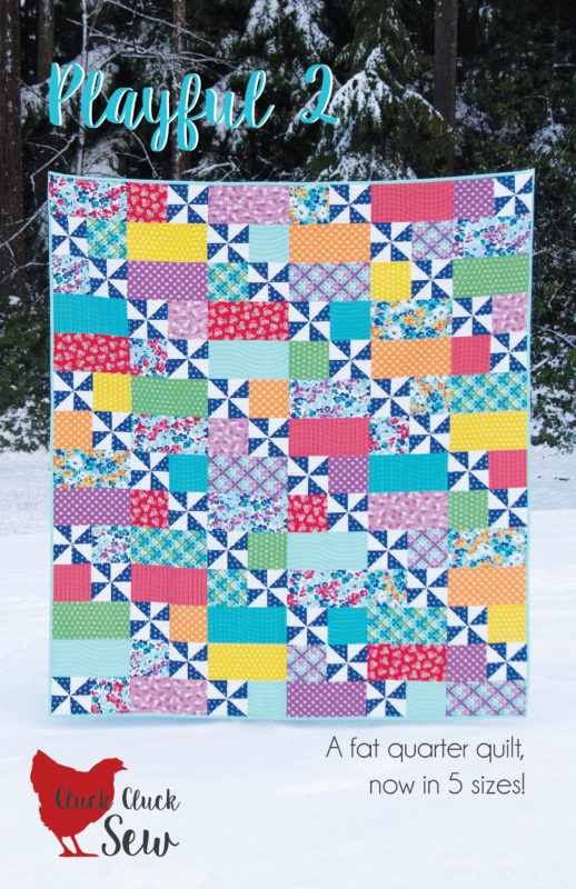 Playful 2 Quilt Pattern, 5 sizes, fat quarter friendly