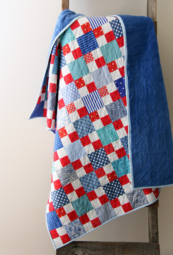 Scrappy Summer Pattern in Red, White, and Blue