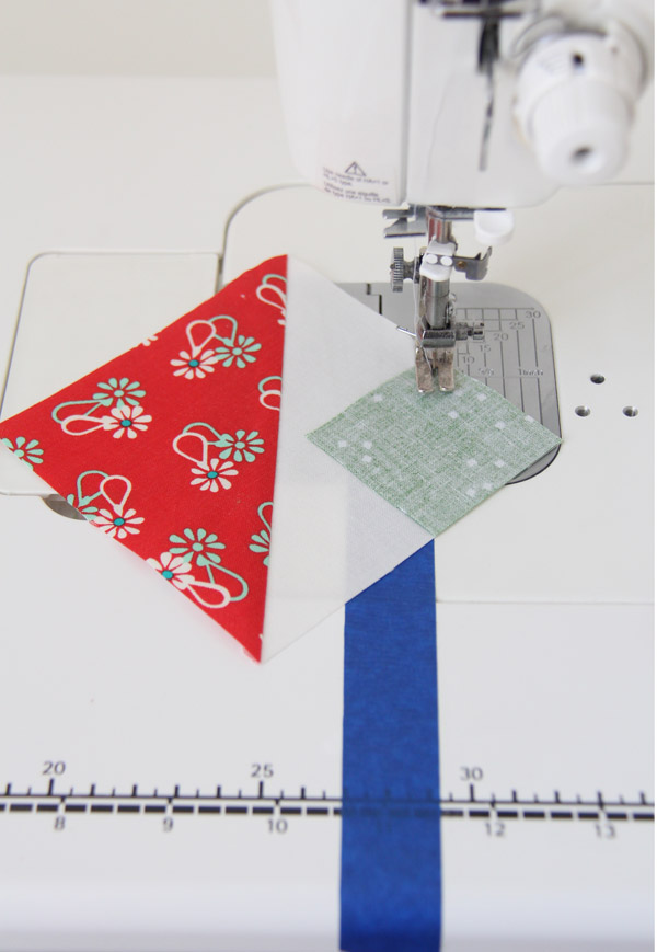 The Triangle Corner Tape Trick...best time saving quilting tip!