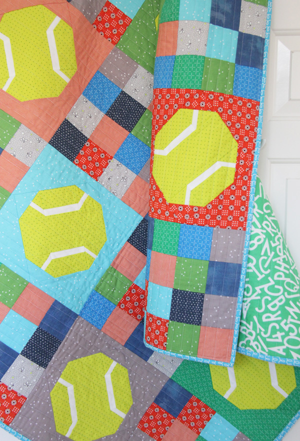 Tennis Quilt, Batter Up Pattern, Fat Quarter friendly and easy to make!