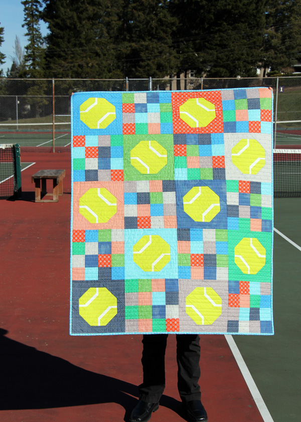 Tennis Quilt, Batter Up Pattern, Fat Quarter friendly and easy to make!