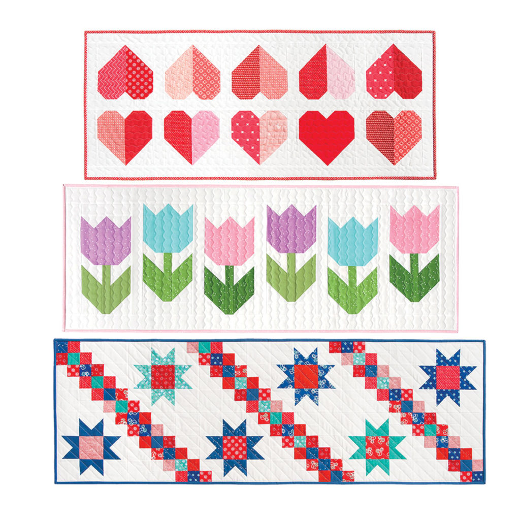 Modern Holiday Table Runners, 6 table runner patterns in one booklet