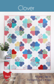 Clover quilt pattern, 10 inch square or layer cake friendly