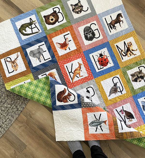 A Zookeeper quilt, with instructions